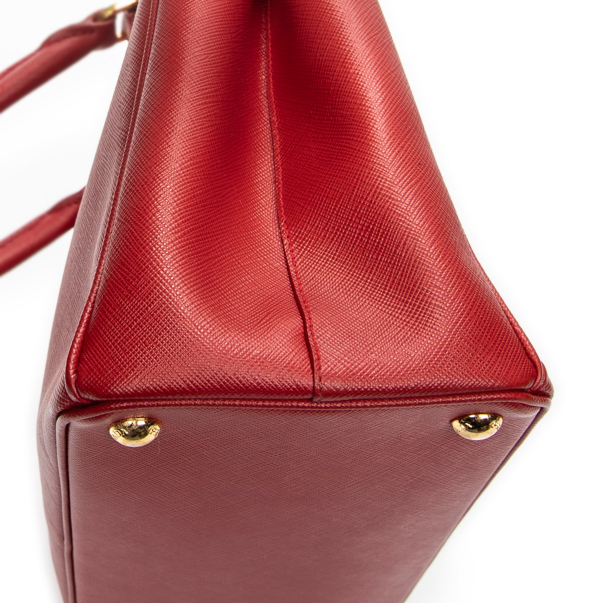 Shoulder Bag Medium Galleria Double Zip Tote Red Saffiano Leather