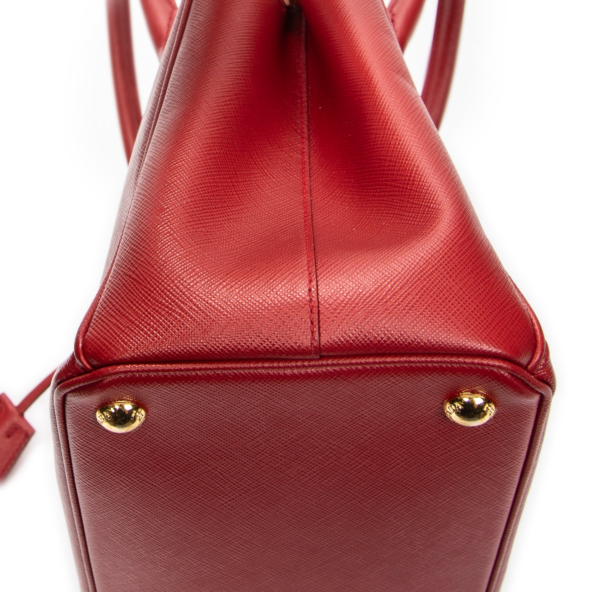 Shoulder Bag Medium Galleria Double Zip Tote Red Saffiano Leather