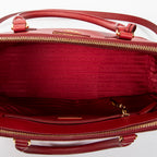 Shoulder Bag Medium Galleria Double Zip Tote Red Saffiano Leather