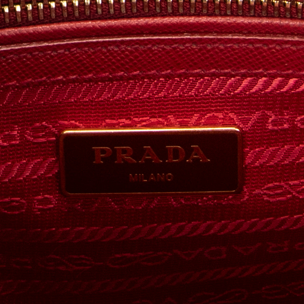 Shoulder Bag Medium Galleria Double Zip Tote Red Saffiano Leather