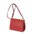 Shoulder Bag Frame Crossbody Red Saffiano Leather
