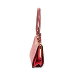 Shoulder Bag Frame Crossbody Red Saffiano Leather