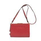 Shoulder Bag Frame Crossbody Red Saffiano Leather