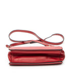 Shoulder Bag Frame Crossbody Red Saffiano Leather