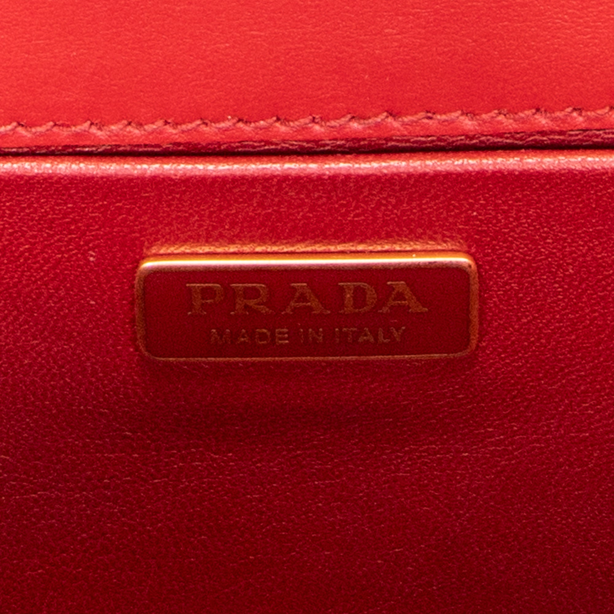 Shoulder Bag Frame Crossbody Red Saffiano Leather
