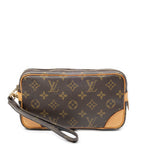 Clutch Marly Dragonne PM Brown Monogram Canvas