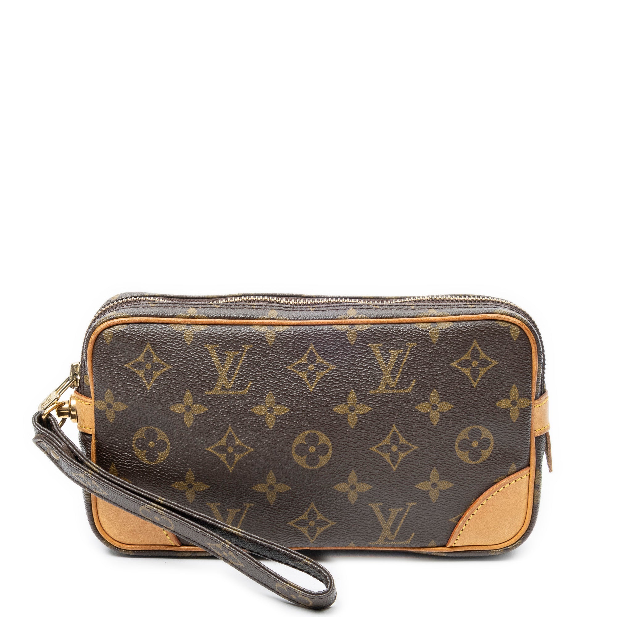 Clutch Marly Dragonne PM Brown Monogram Canvas