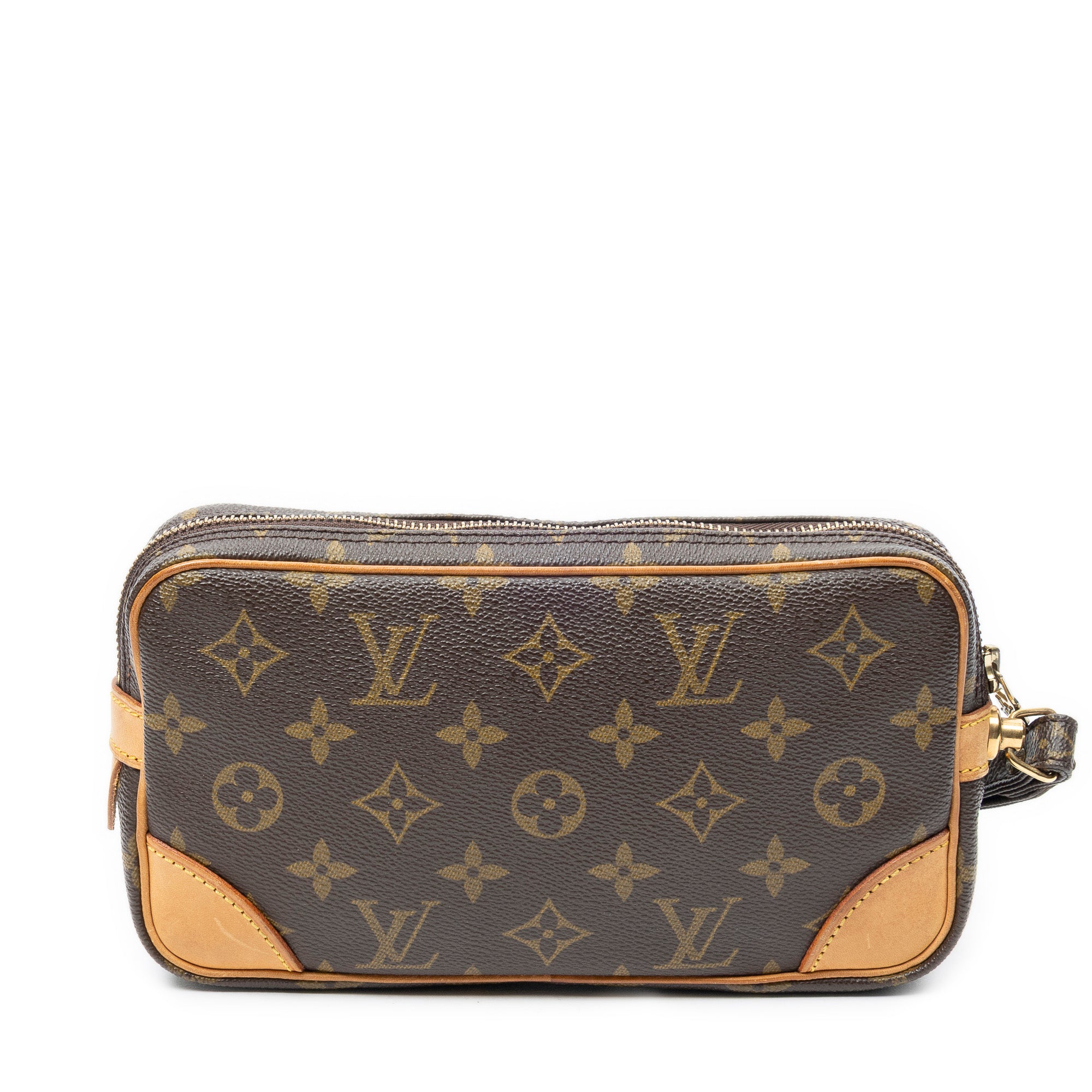 Clutch Marly Dragonne PM Brown Monogram Canvas