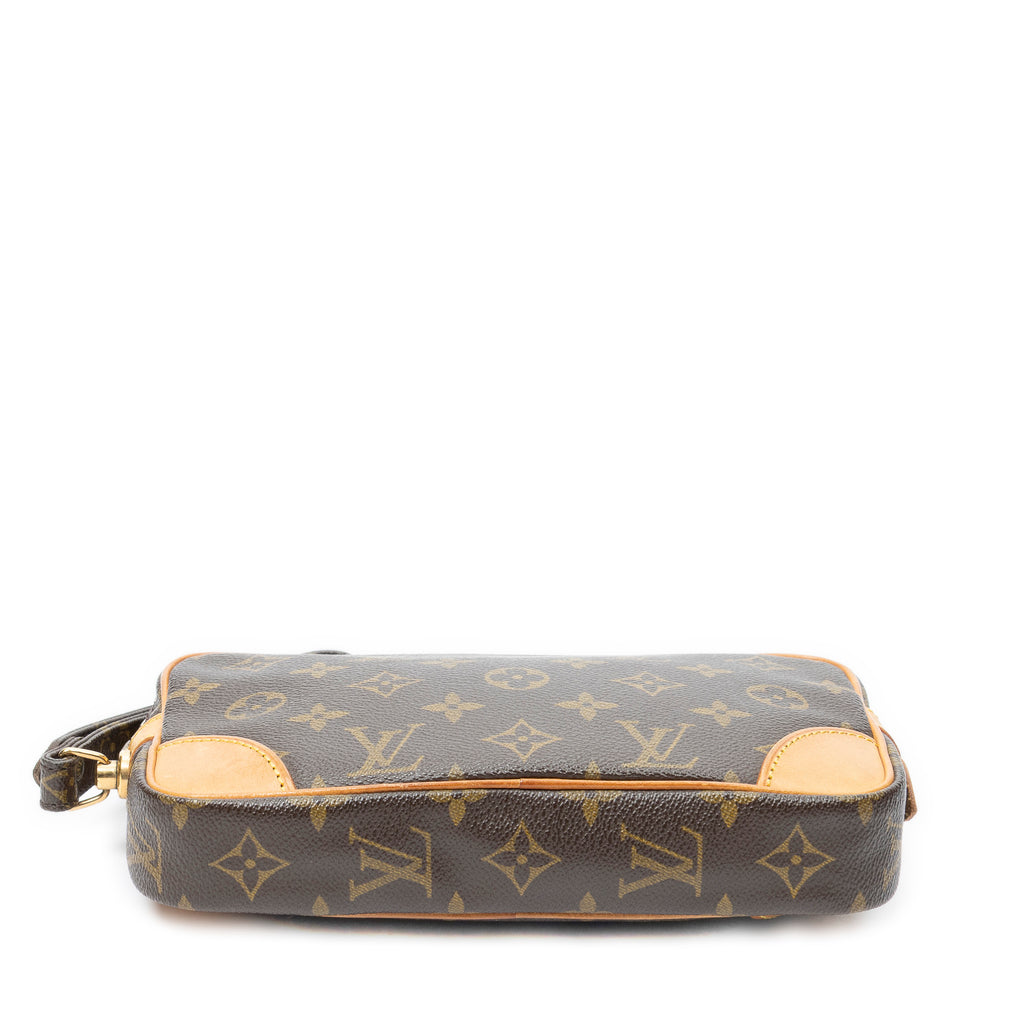 Clutch Marly Dragonne PM Brown Monogram Canvas