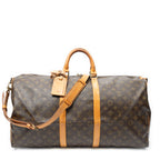 Travel Bag Keepall Bandouliere 55 Brown Monogram Canvas