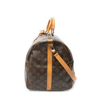 Travel Bag Keepall Bandouliere 55 Brown Monogram Canvas