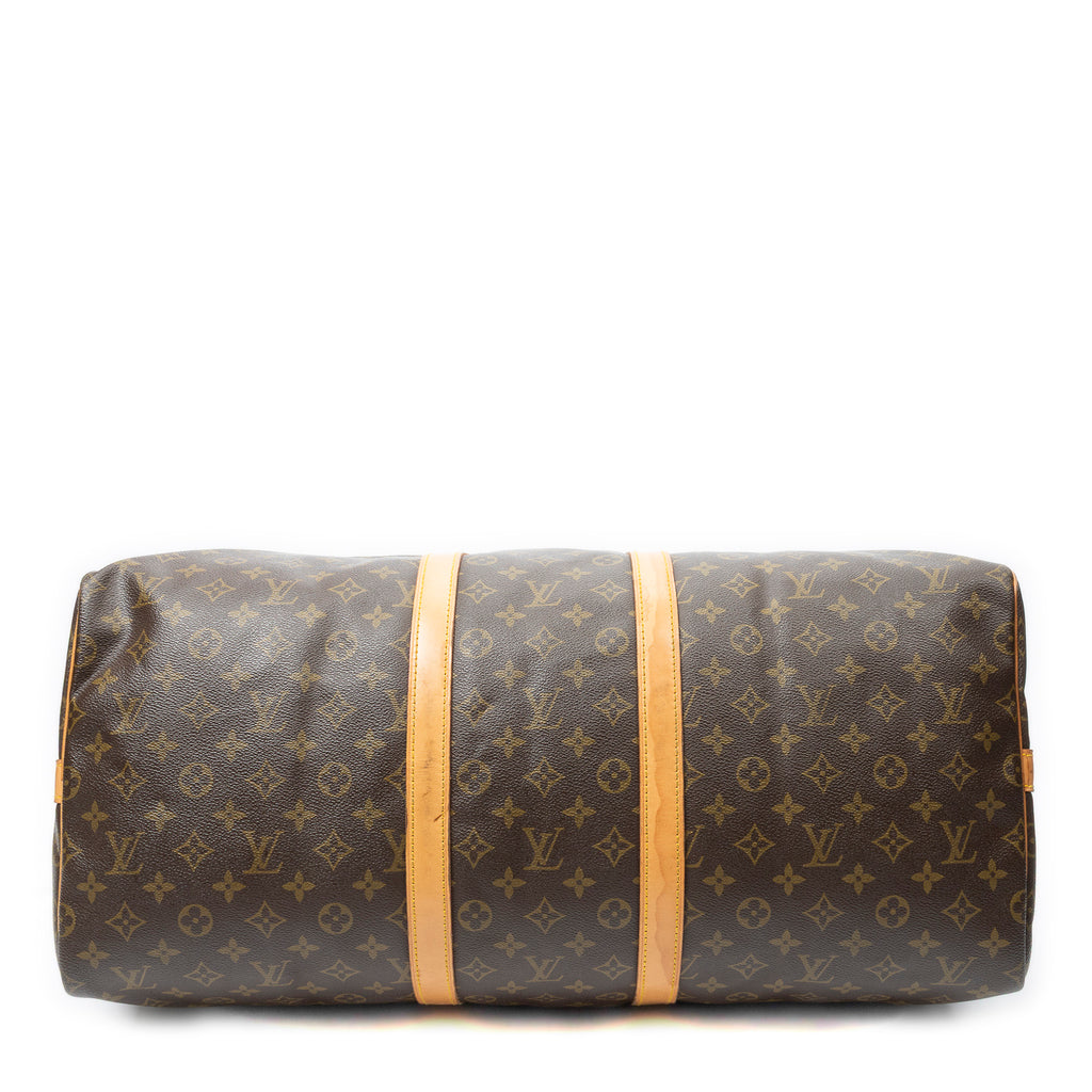 Travel Bag Keepall Bandouliere 55 Brown Monogram Canvas
