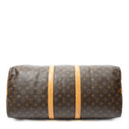 Travel Bag Keepall Bandouliere 55 Brown Monogram Canvas