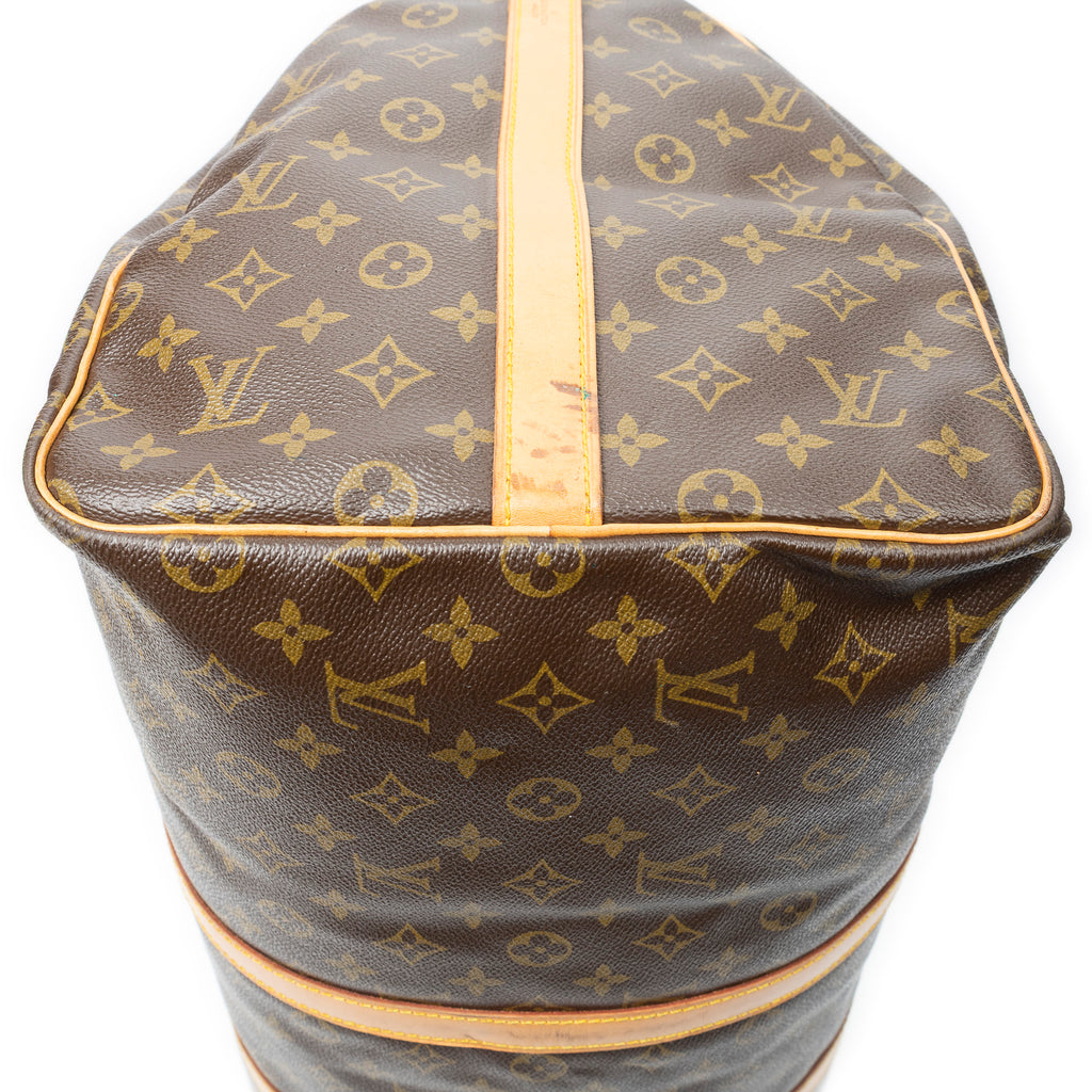 Travel Bag Keepall Bandouliere 55 Brown Monogram Canvas