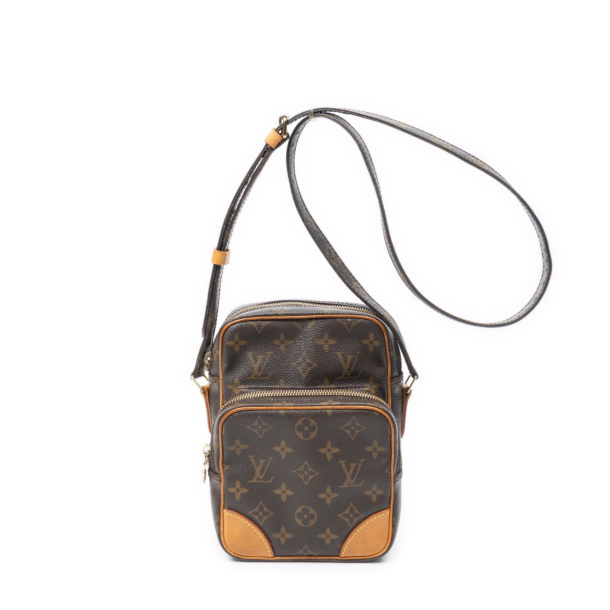 Sac bandoulière Amazone PM en toile Monogram marron