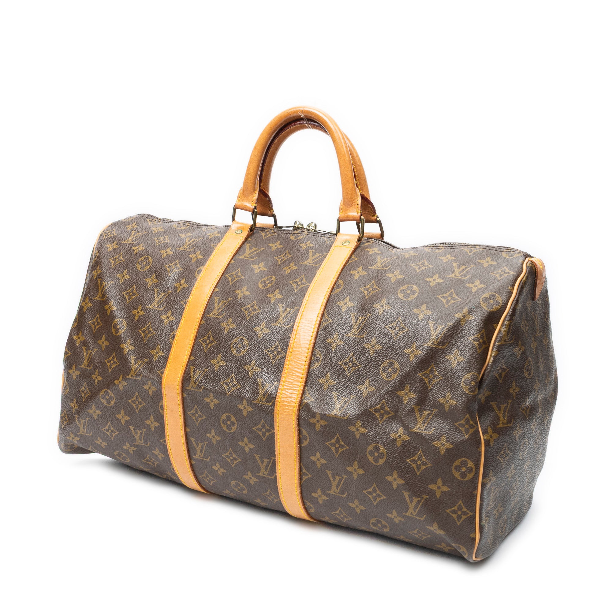 Travel Bag Keepall 50 Brown Monogram Canvas