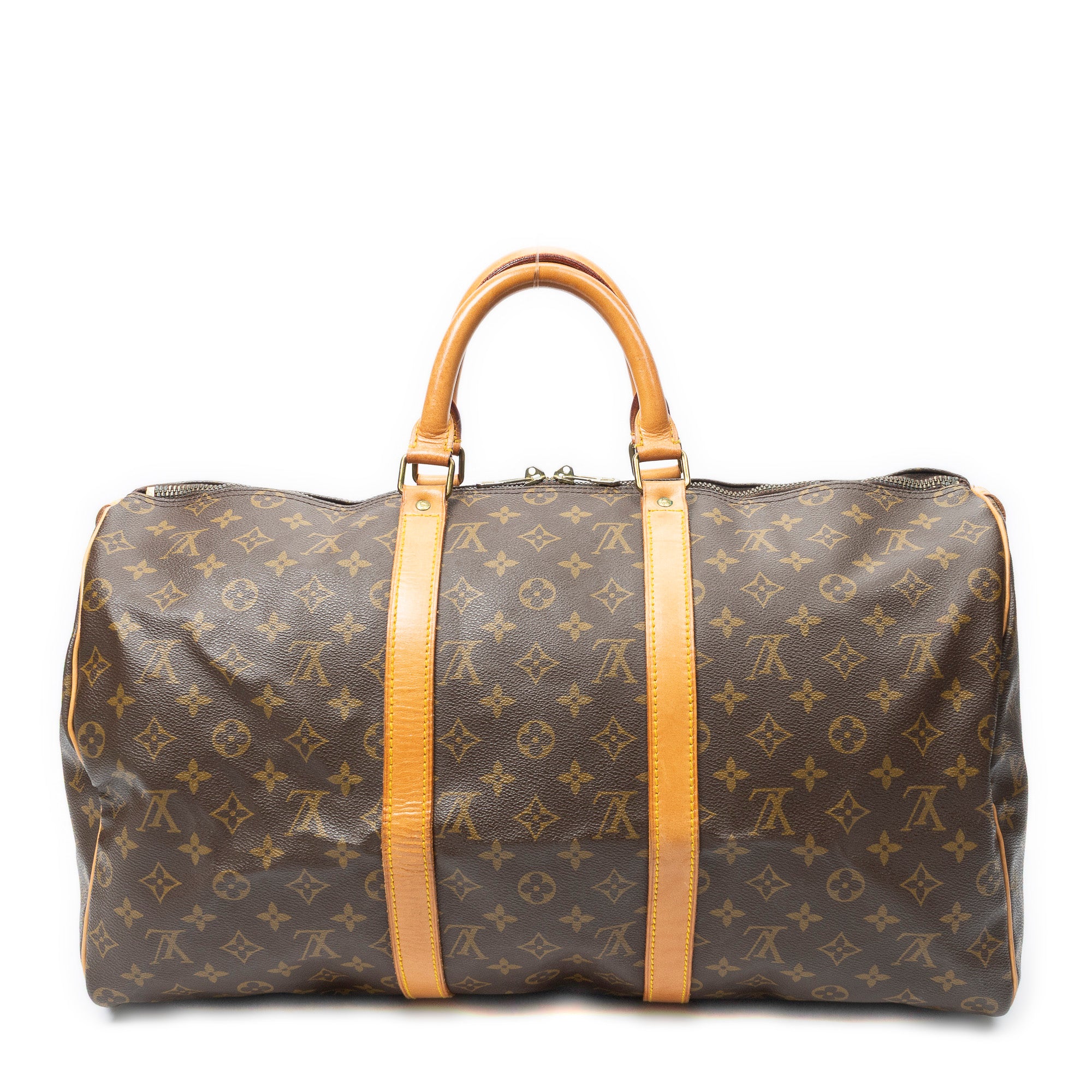 Travel Bag Keepall 50 Brown Monogram Canvas