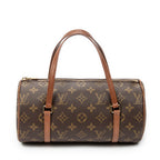 Handbag Papillon 26 Brown Monogram Canvas