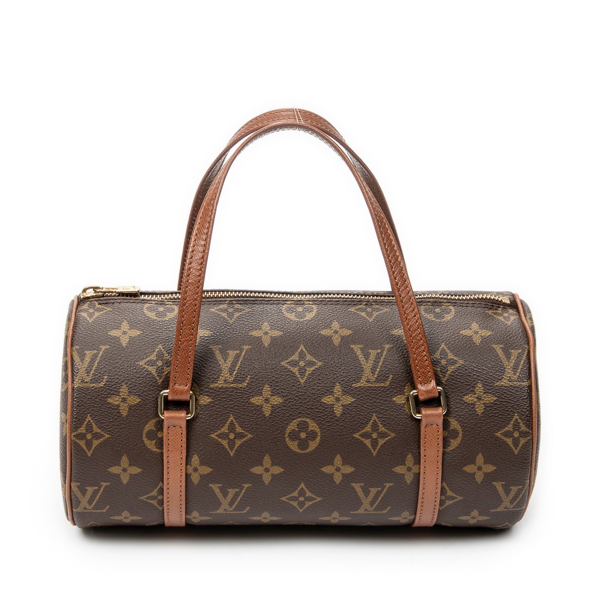 Handbag Papillon 26 Brown Monogram Canvas