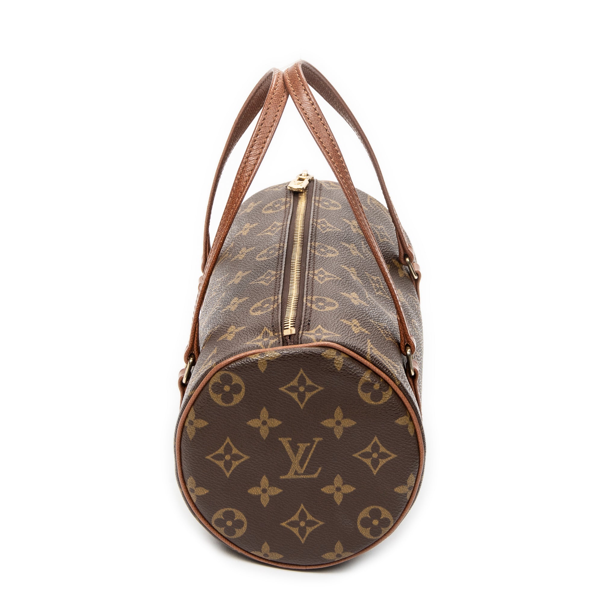 Handbag Papillon 26 Brown Monogram Canvas