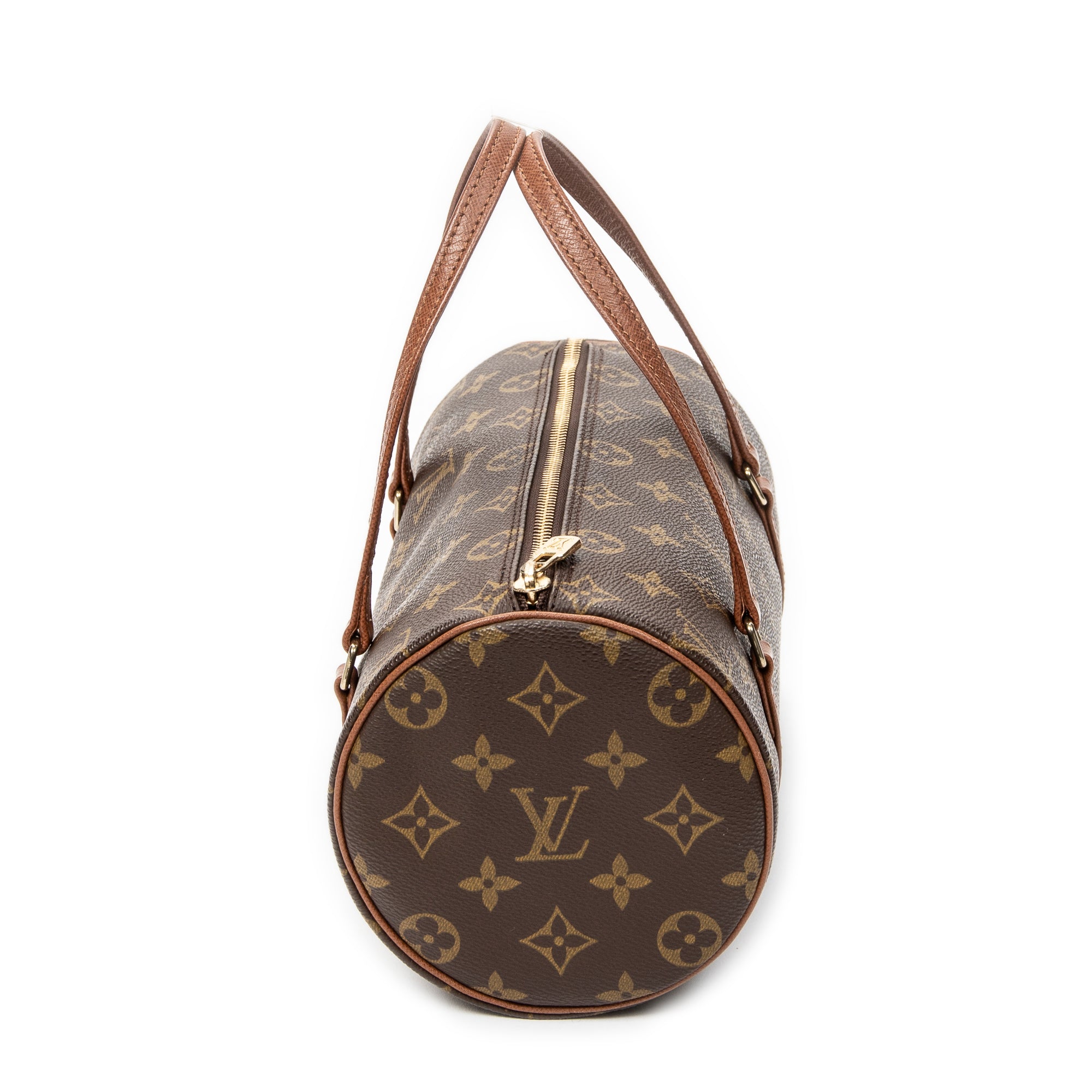 Handbag Papillon 26 Brown Monogram Canvas