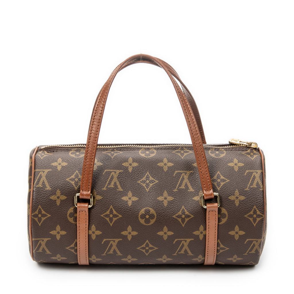 Handbag Papillon 26 Brown Monogram Canvas