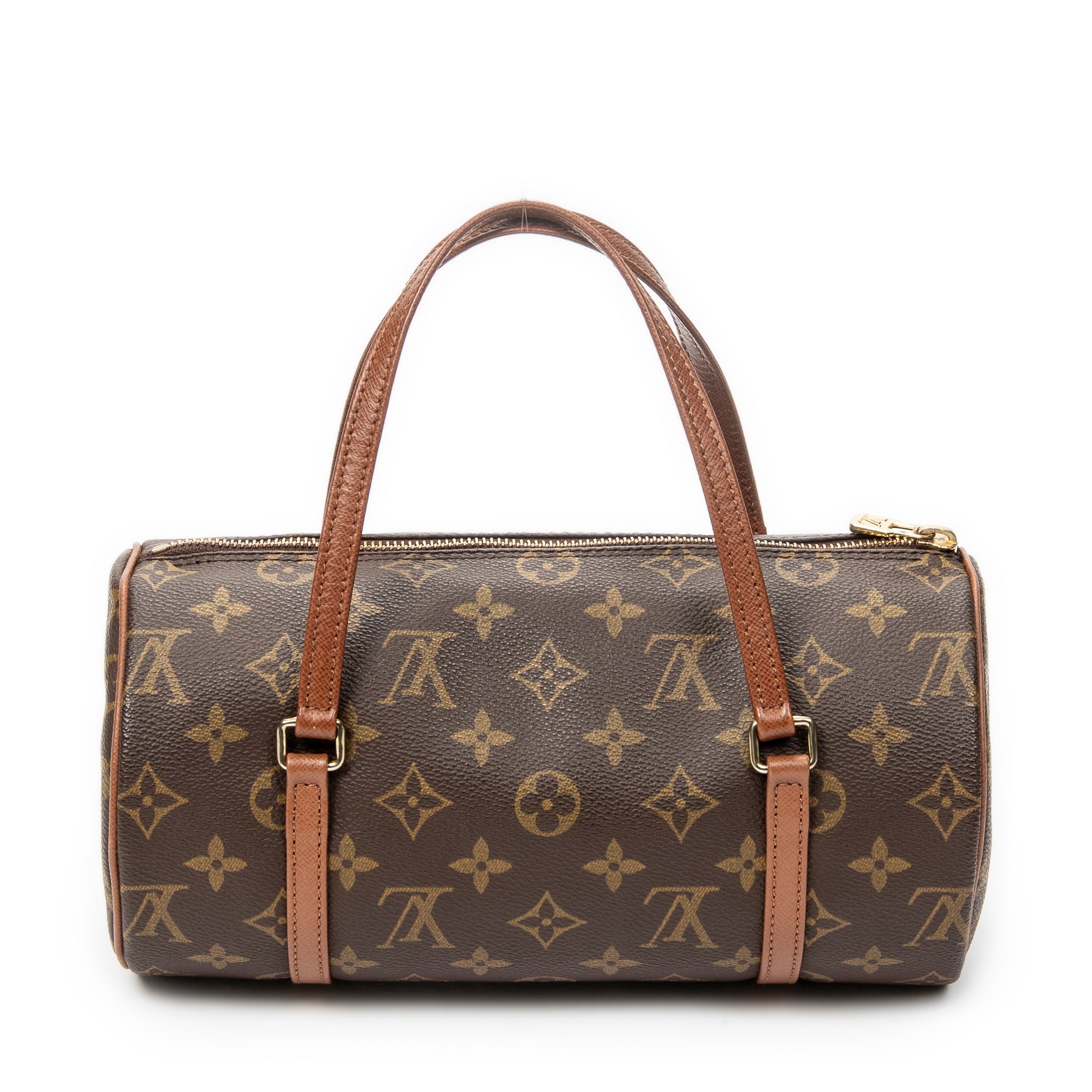 Handbag Papillon 26 Brown Monogram Canvas