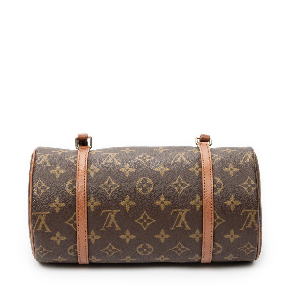Handbag Papillon 26 Brown Monogram Canvas