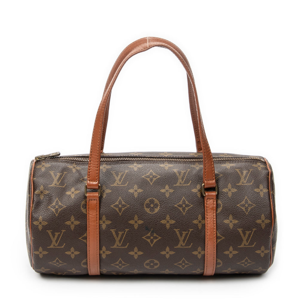 Handbag Papillon 30 Brown Monogram Canvas