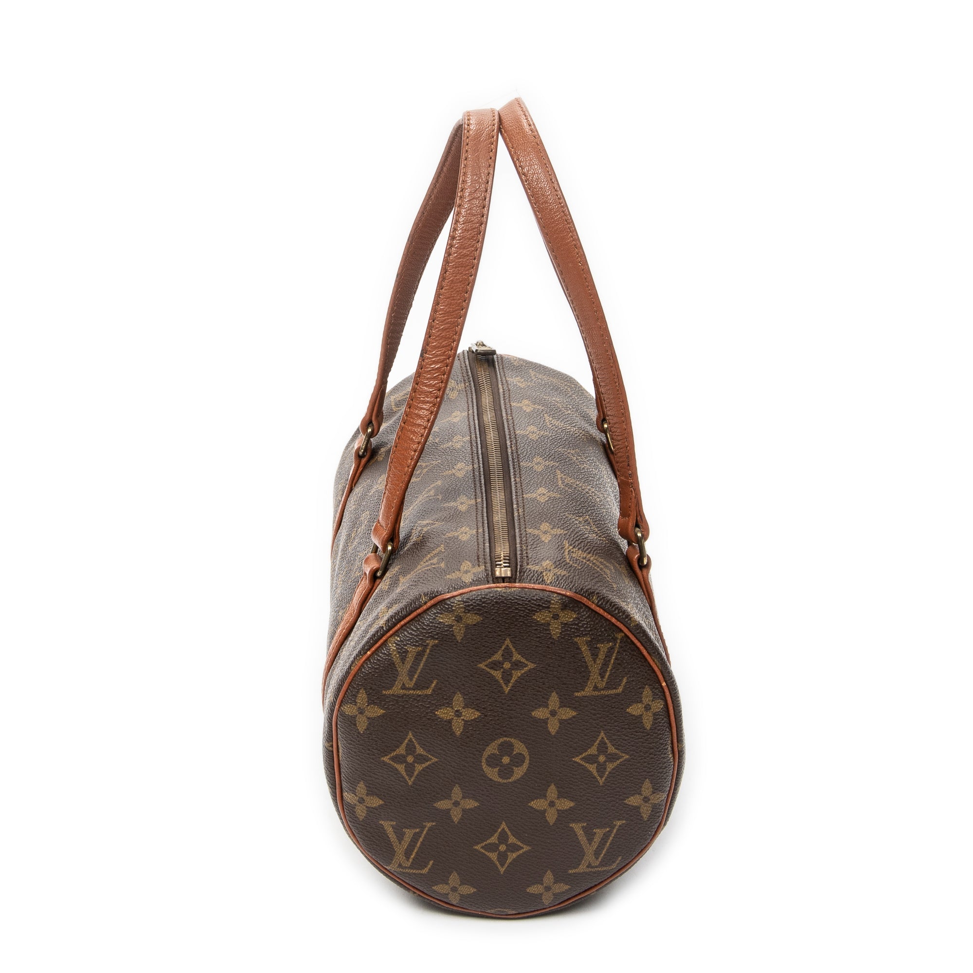 Handbag Papillon 30 Brown Monogram Canvas