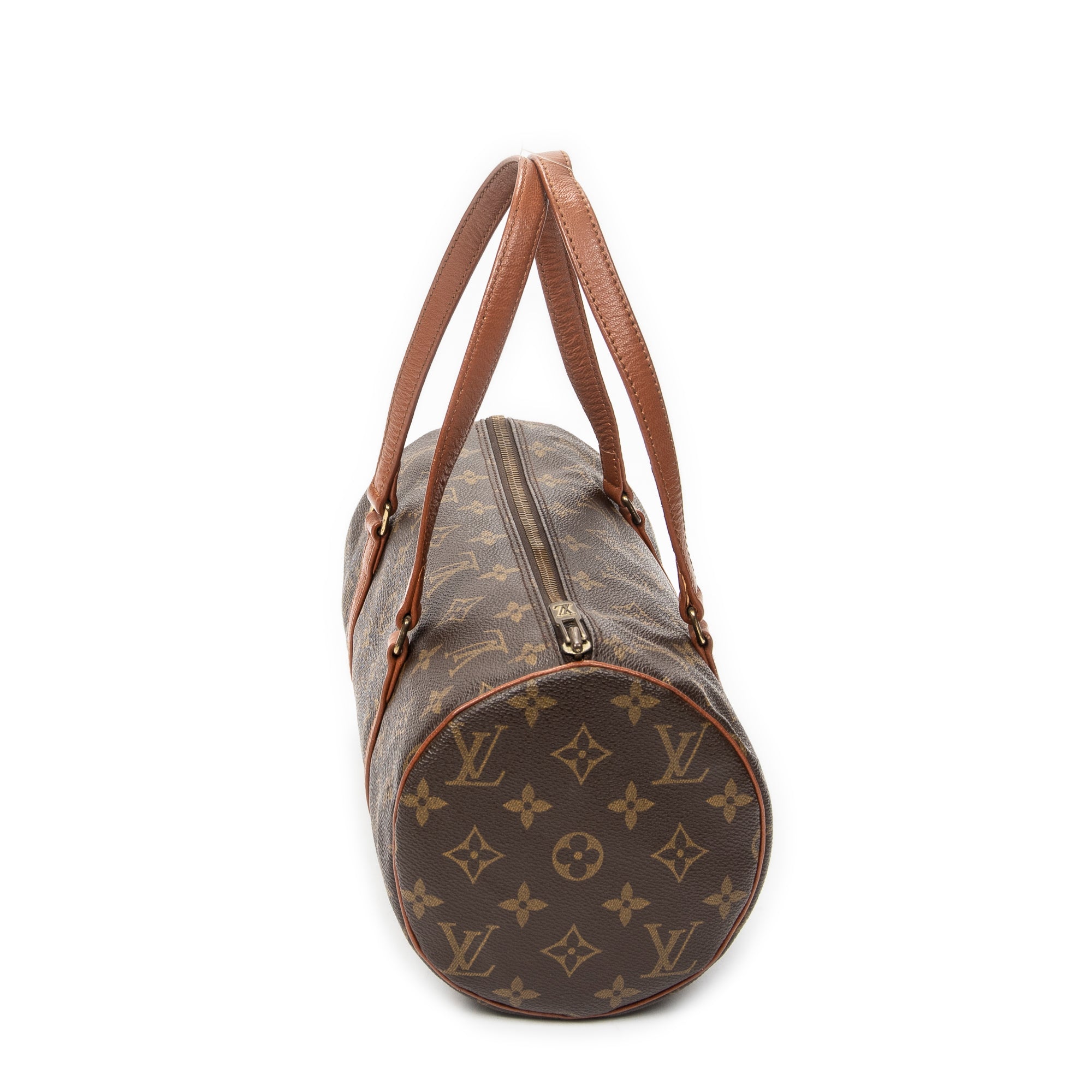 Handbag Papillon 30 Brown Monogram Canvas