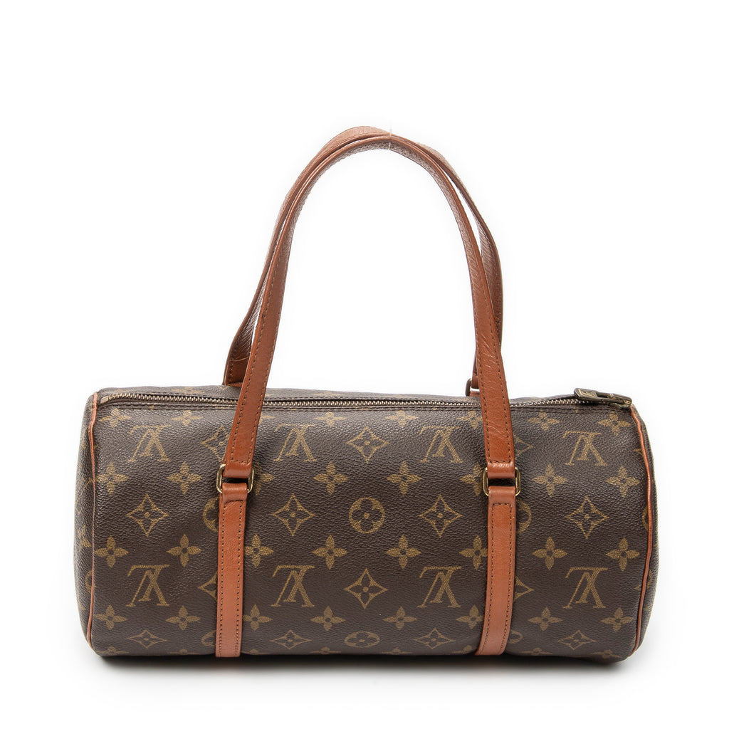 Handbag Papillon 30 Brown Monogram Canvas