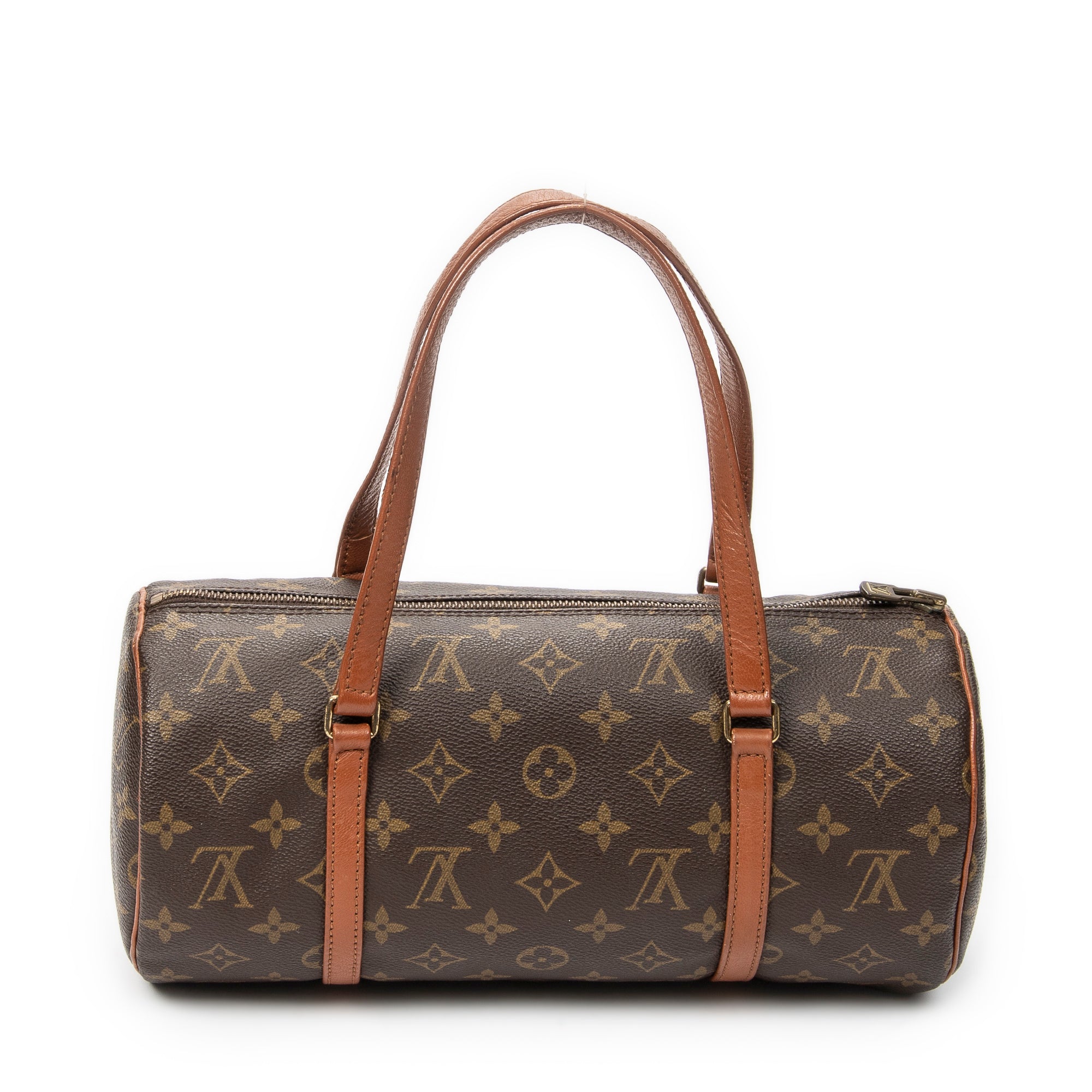 Handbag Papillon 30 Brown Monogram Canvas