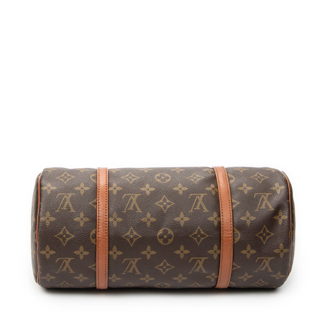 Handbag Papillon 30 Brown Monogram Canvas