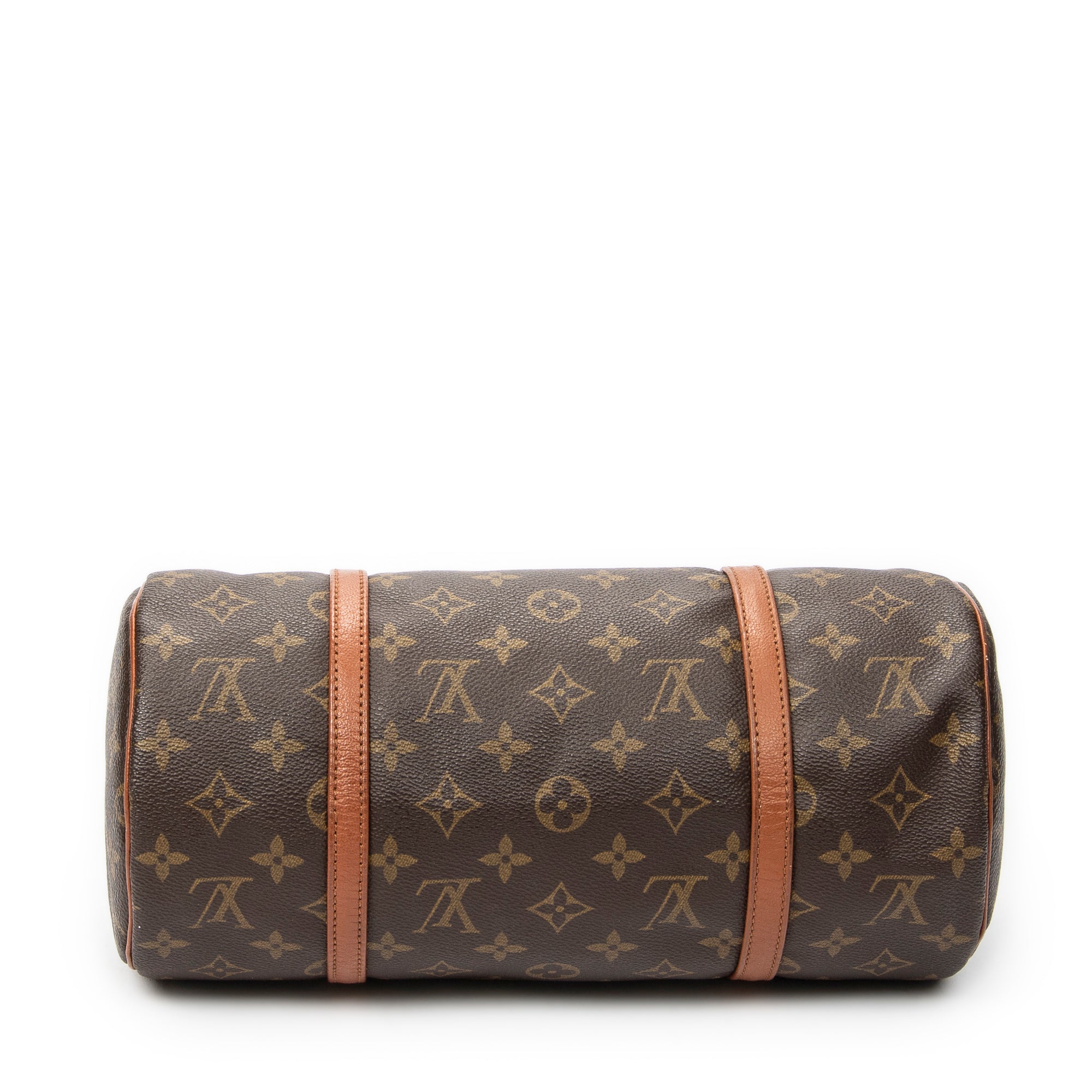Handbag Papillon 30 Brown Monogram Canvas