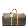 Travel Bag Keepall 55 Brown Monogram Canvas