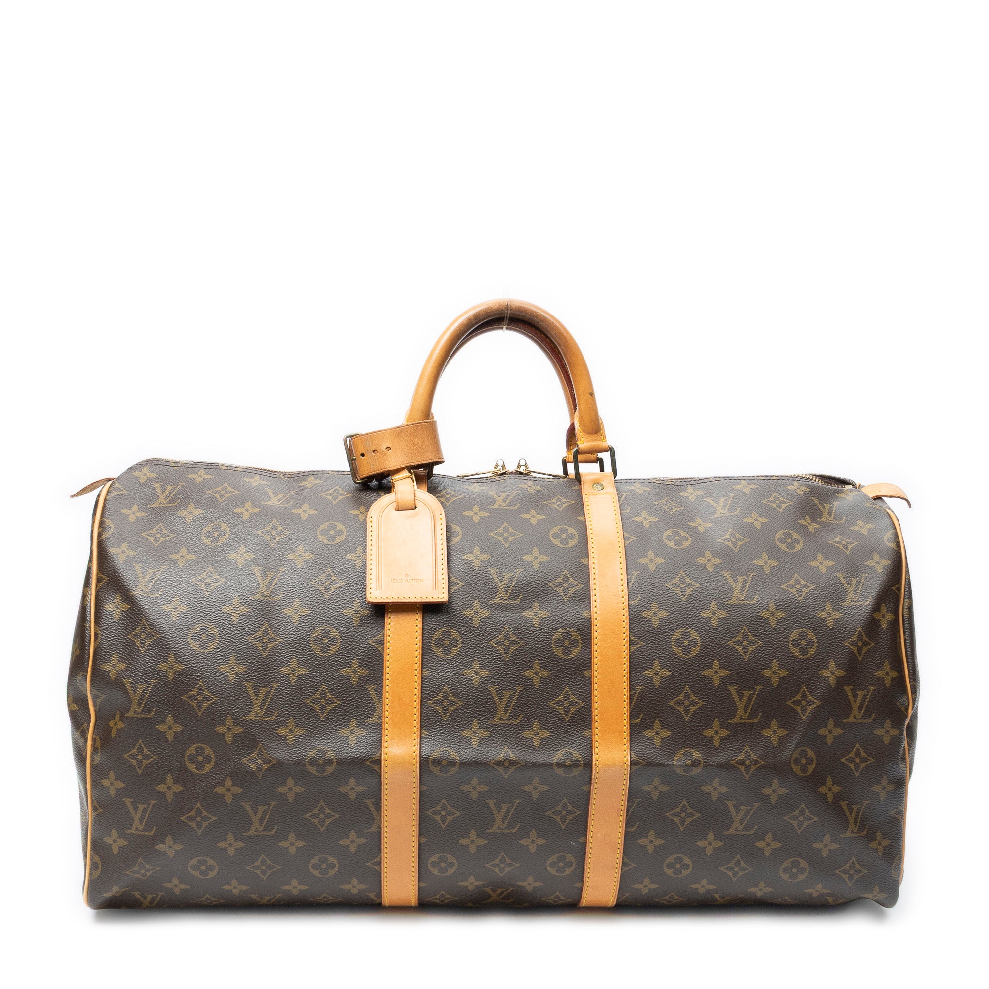 Travel Bag Keepall 55 Brown Monogram Canvas