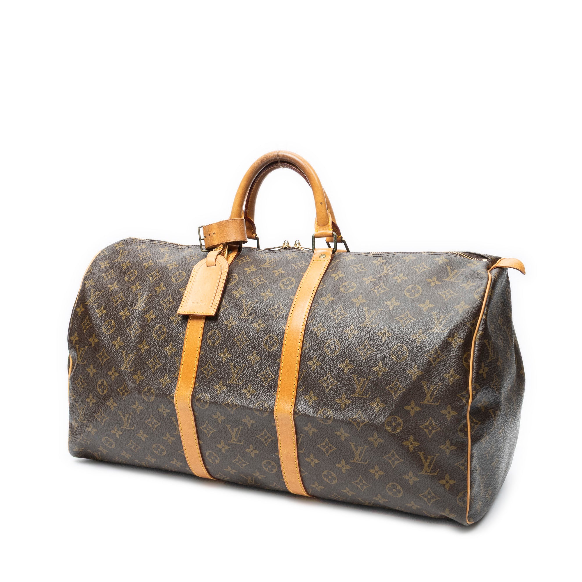 Travel Bag Keepall 55 Brown Monogram Canvas