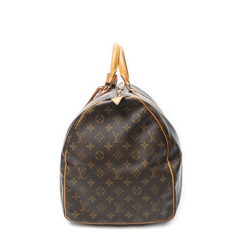 Travel Bag Keepall 55 Brown Monogram Canvas