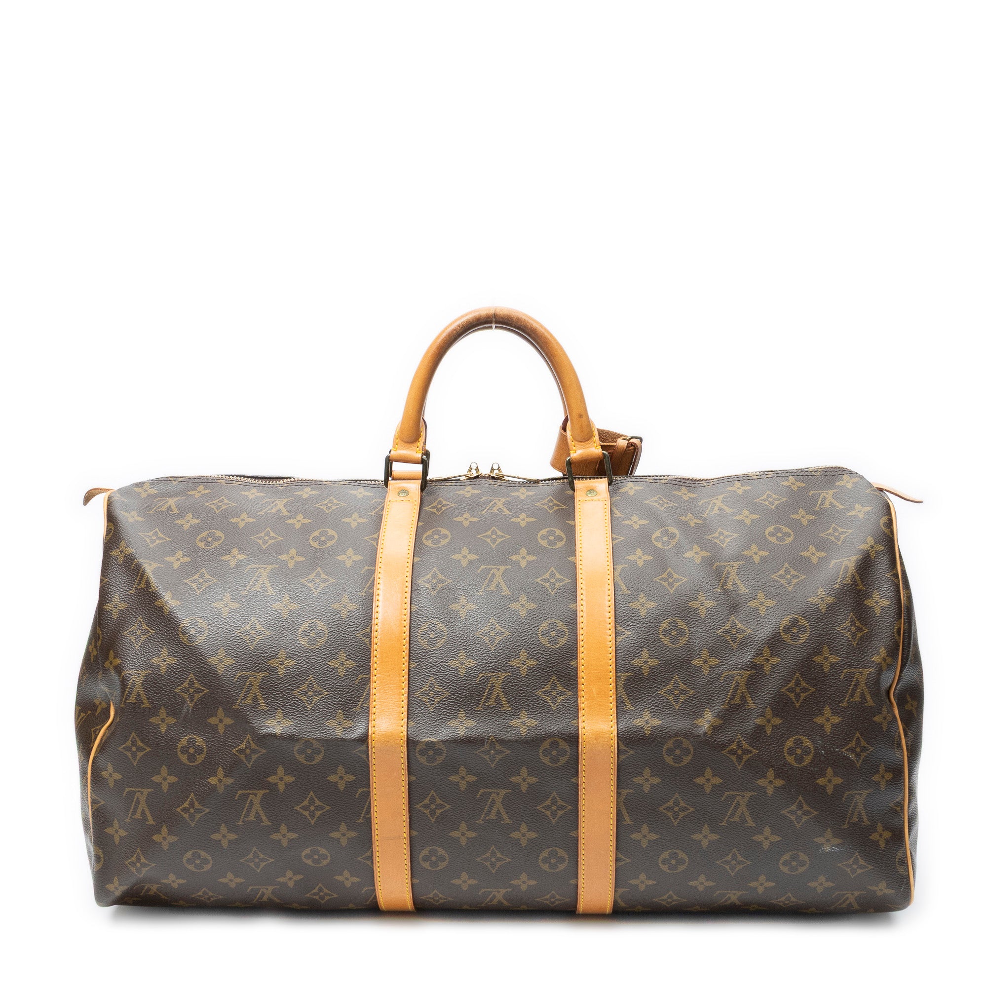 Travel Bag Keepall 55 Brown Monogram Canvas