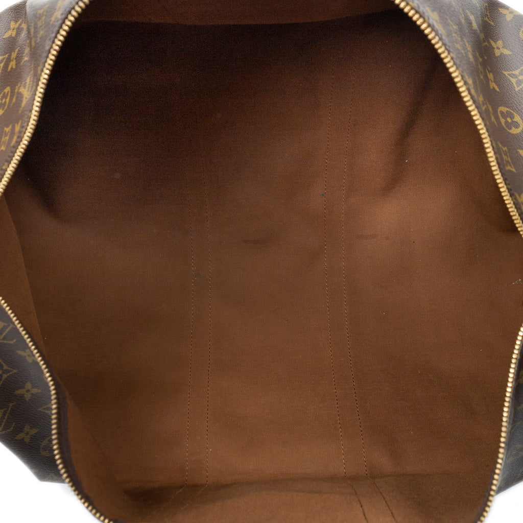 Travel Bag Keepall 55 Brown Monogram Canvas