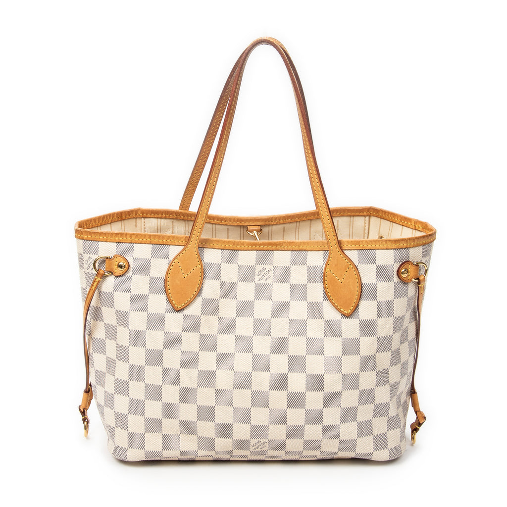 Handbag Neverfull PM Ivory Damier Azur