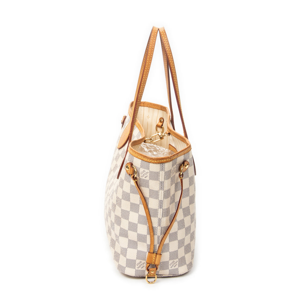Handbag Neverfull PM Ivory Damier Azur