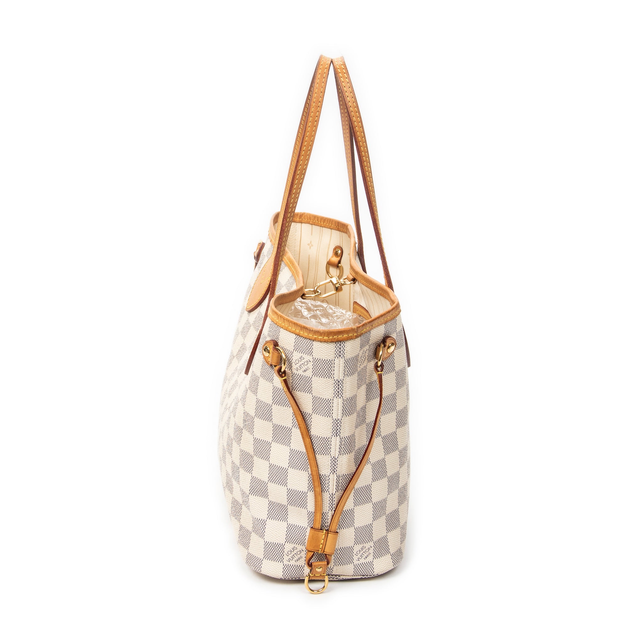 Handbag Neverfull PM Ivory Damier Azur
