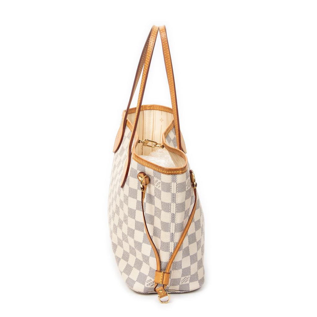Handbag Neverfull PM Ivory Damier Azur