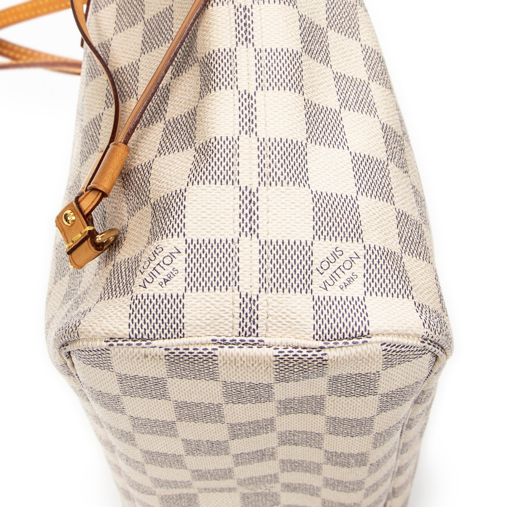Handbag Neverfull PM Ivory Damier Azur