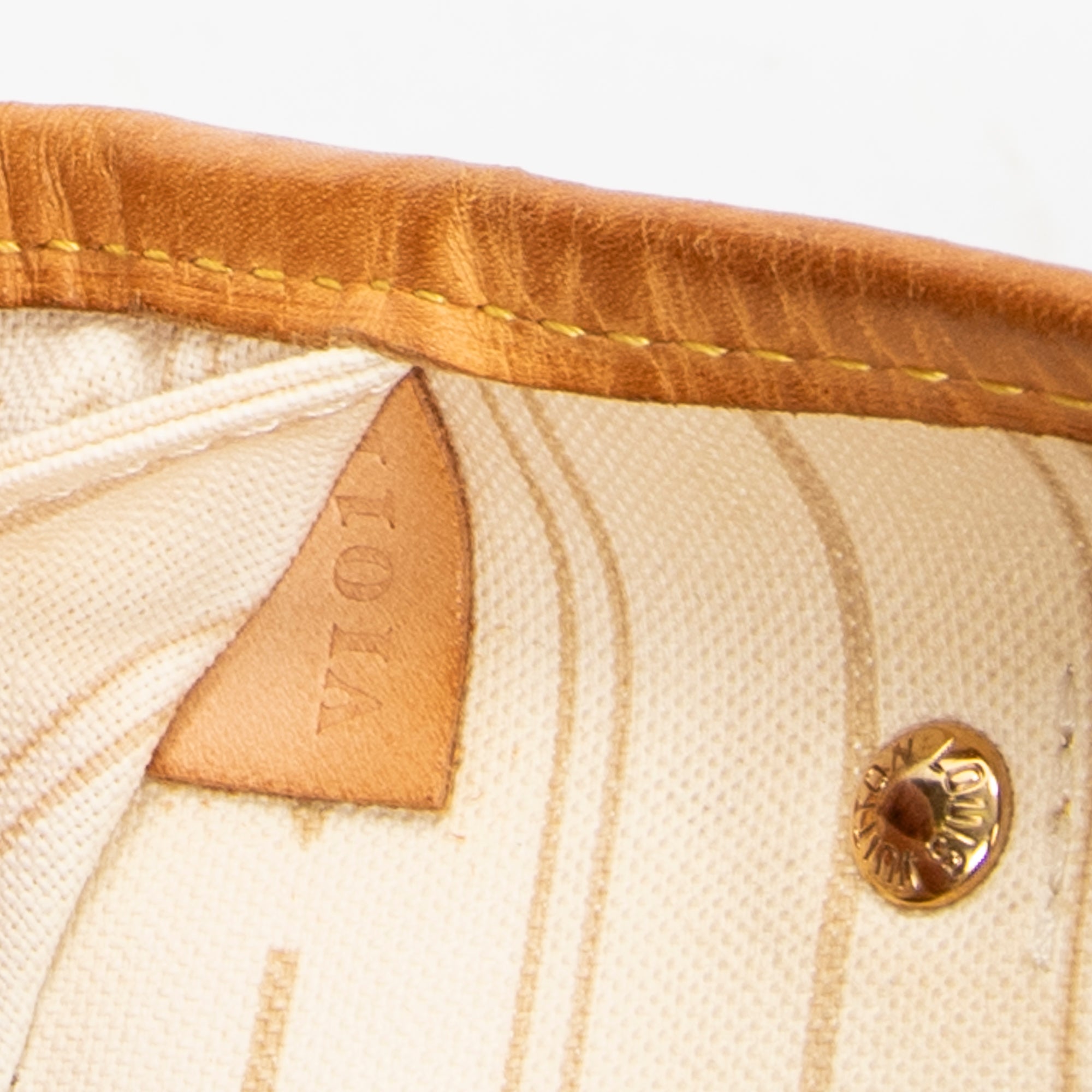 Handbag Neverfull PM Ivory Damier Azur