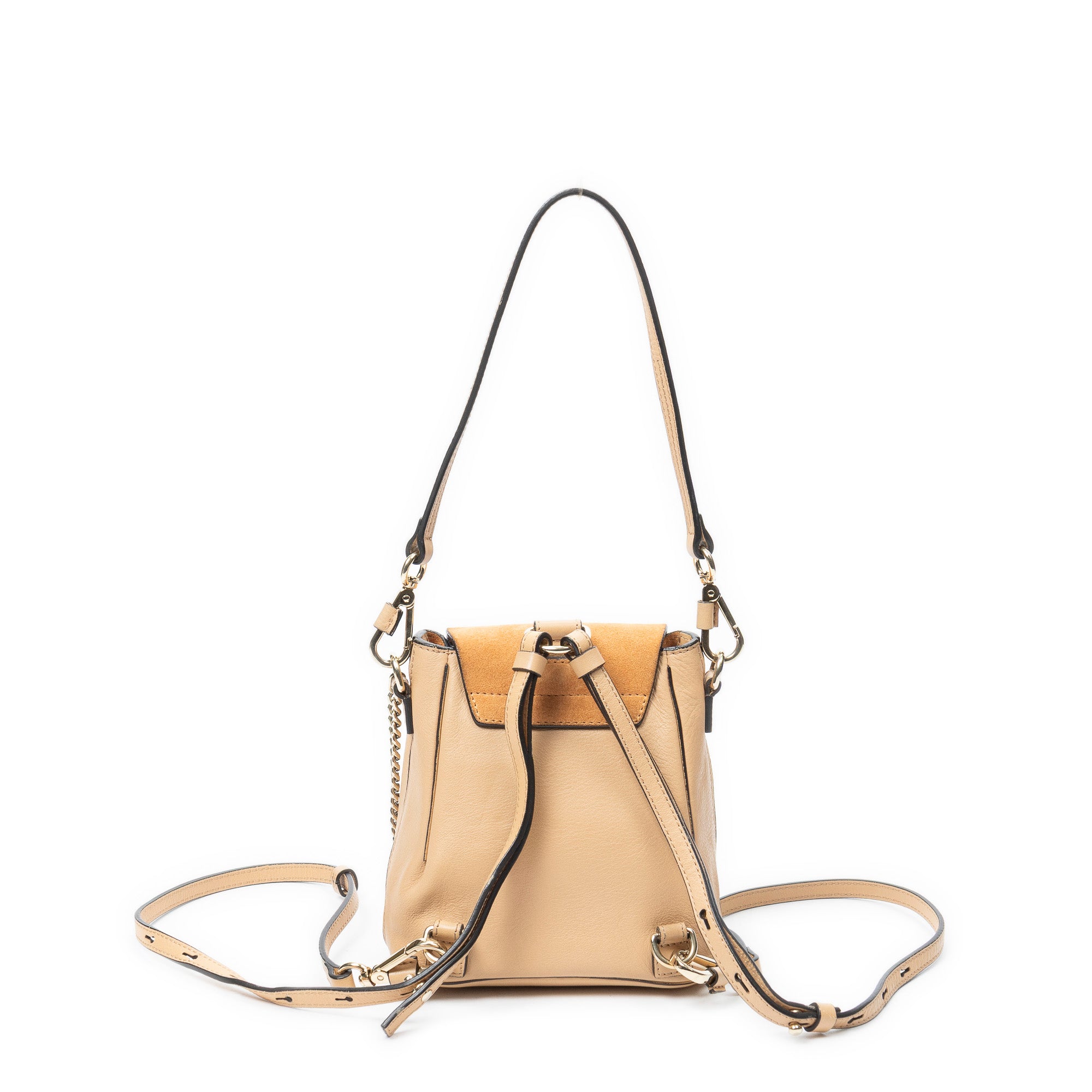 Backpack Mini Faye Backpack Beige Calfskin Leather – BrandCo Paris