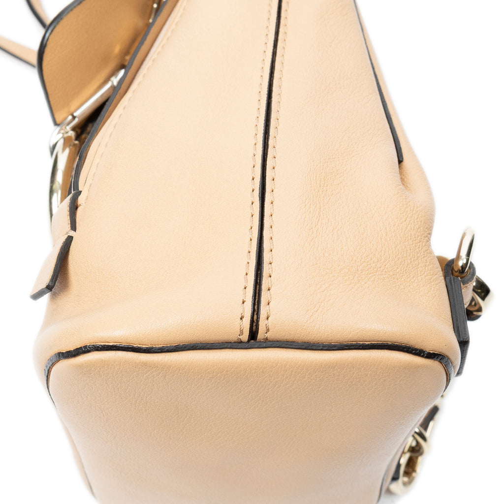 Backpack Mini Faye Backpack Beige Calfskin Leather
