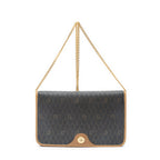 Shoulder Bag Vintage Full Flap Chain Clutch Grey Honeycomb Coated Canvas